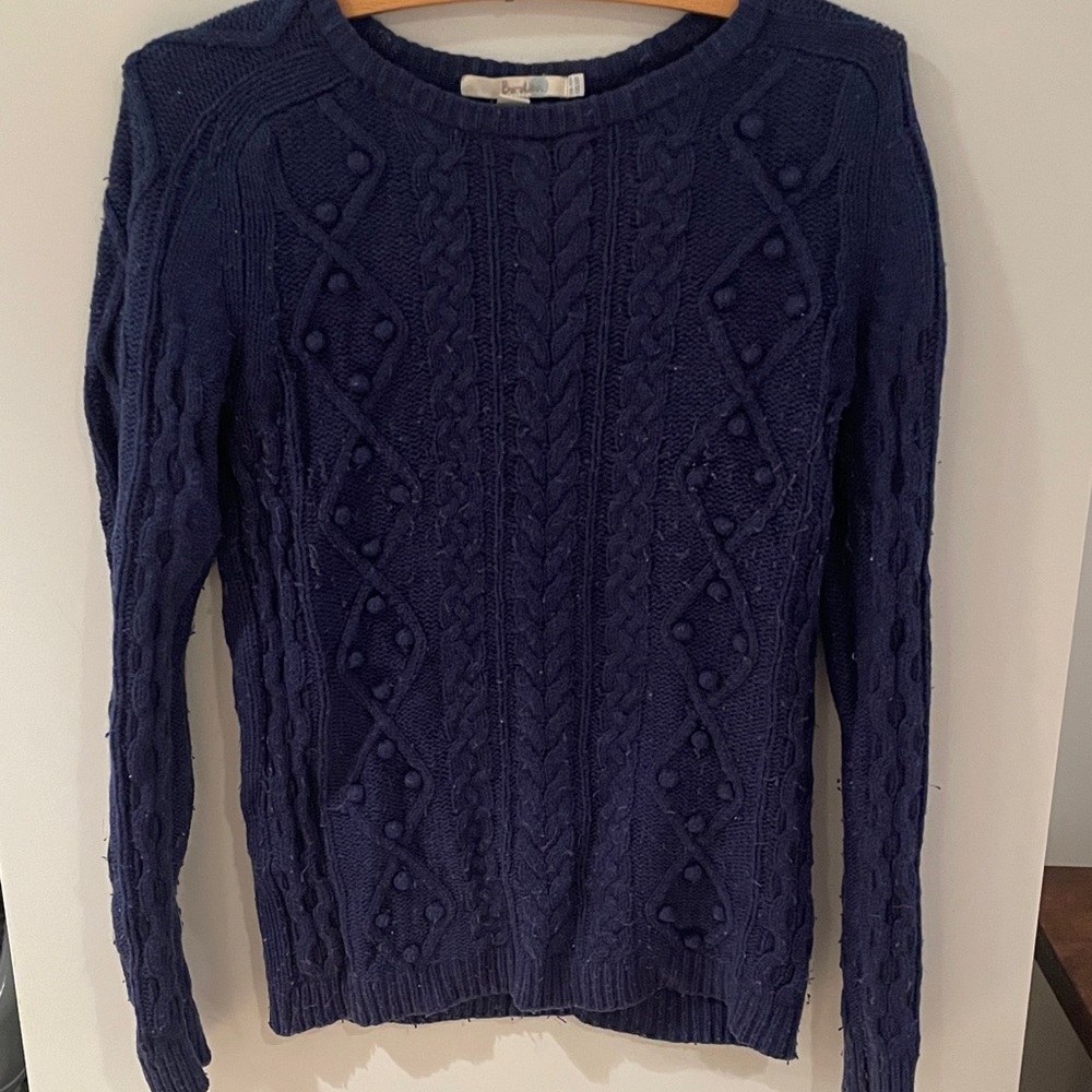 Boden Deep Blue Cable Knit Sweater